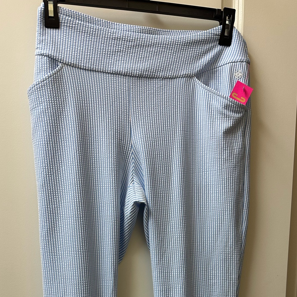 Lilly Pulitzer Blue Cropped Pants Stylish Ankle Length